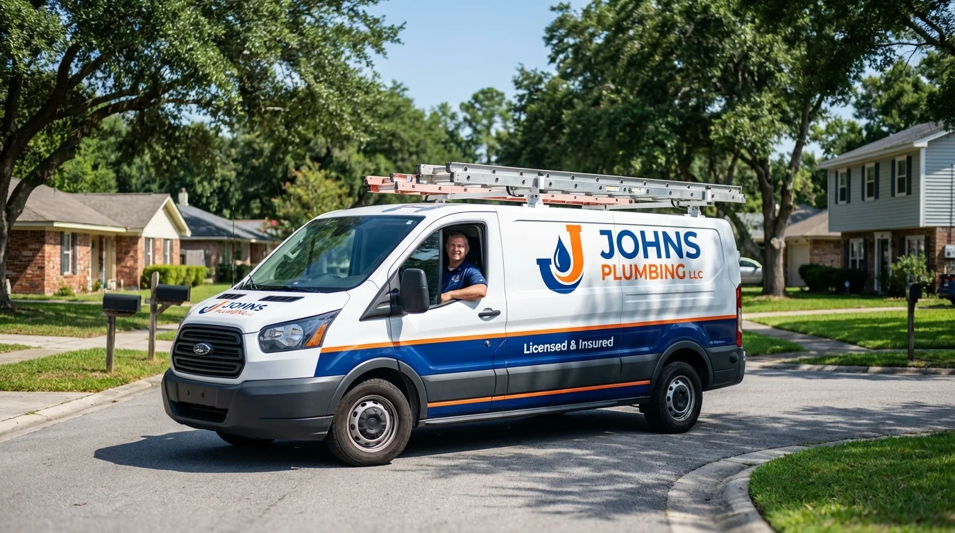 Johns Plumbing LLC service van in Holloman Air Force Base, NM