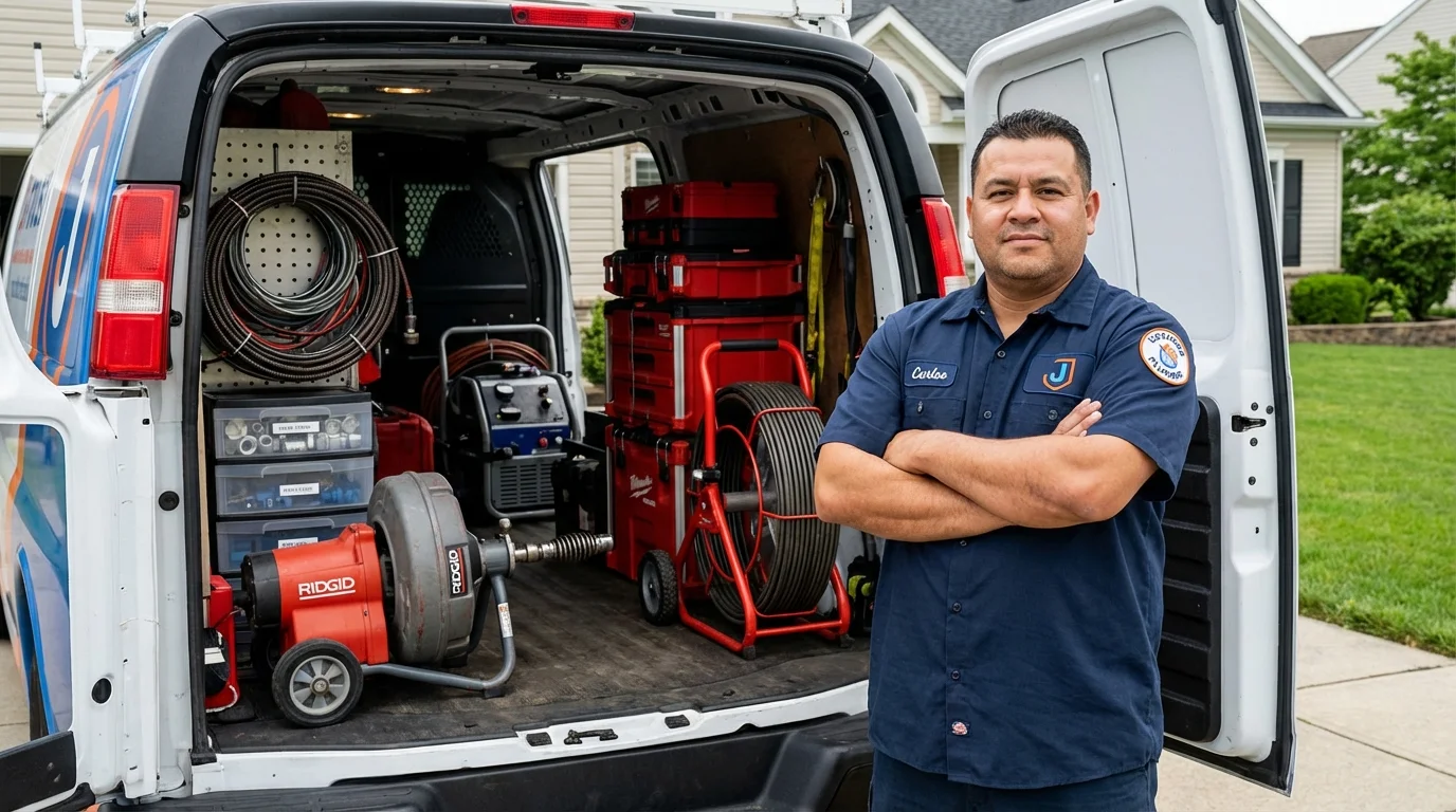 Professional drain cleaning equipment and Johns Plumbing LLC plumber in Holloman Air Force Base